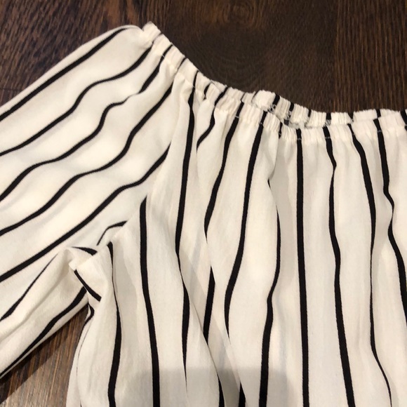 White and Navy Romper - Picture 2 of 2